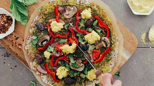 vegan-cauliflower-pizza-crust-minimalist-baker image