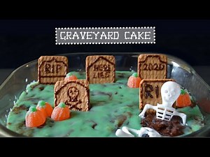 chocolate-graveyard-cake-halloween-treats-food image