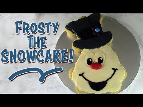 making-a-frosty-the-snowman-cupcake-cake-youtube image