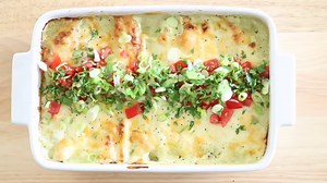 easy-chicken-enchilada-casserole-jo-cooks image
