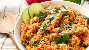 healthy-quinoa-spanish-rice-recipe-mashed image