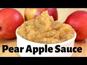 how-to-make-pear-apple-sauce-easy-no-added-sugar image