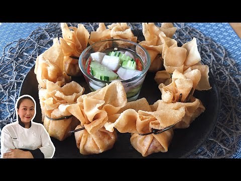 fried-golden-bags-how-to-make-thai-money-bags image