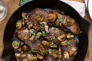 easy-balsamic-glazed-steak-tips-and-mushrooms-kitchn image