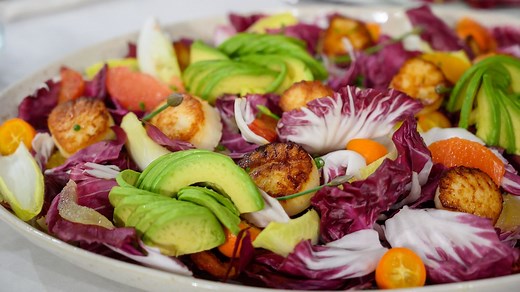 pan-seared-scallops-citrus-and-avocado-salad image