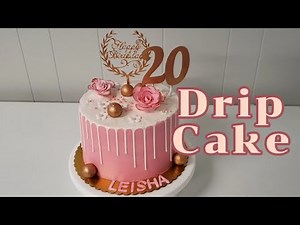 how-to-make-a-drip-cake-with-candy-melts-youtube image