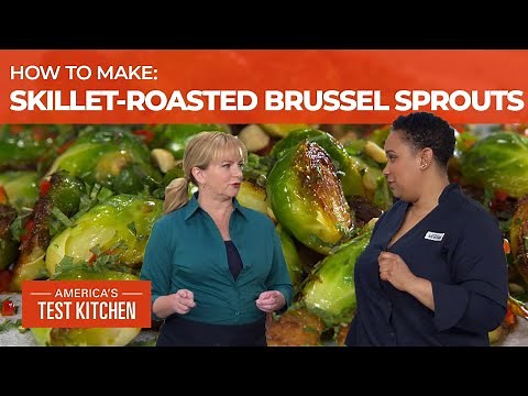 how-to-make-skillet-roasted-brussels-sprouts-with-chile-peanuts image