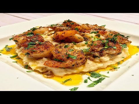 best-garlic-shrimp-recipe-cheesy-mashed-potatoes image