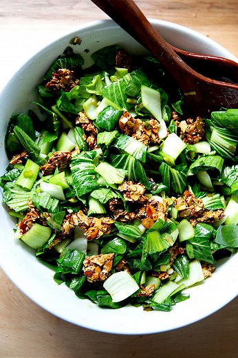 bok-choy-salad-with-sesame-almond-crunch-alexandras-kitchen image