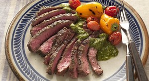 argentinian-skirt-steaks-with-chimichurri-red image