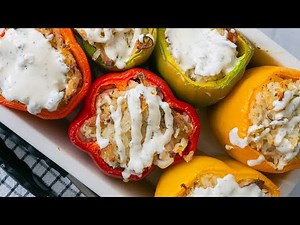 ranch-chicken-stuffed-peppers-youtube image