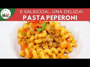 pasta-saporita-con-salsiccia-e-peperoni-youtube image