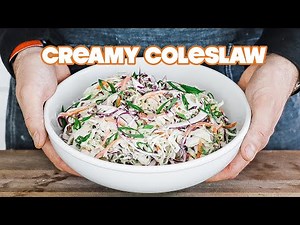 the-best-creamy-coleslaw-recipe-youtube image