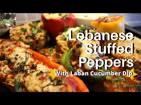 how-to-make-lebanese-stuffed-peppers-laban image