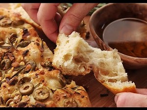 easy-no-knead-olive-rosemar-focaccia-with-pistachios image