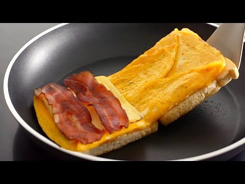 breakfast-egg-sandwich-hack-crispy-one-pan-egg-toast image