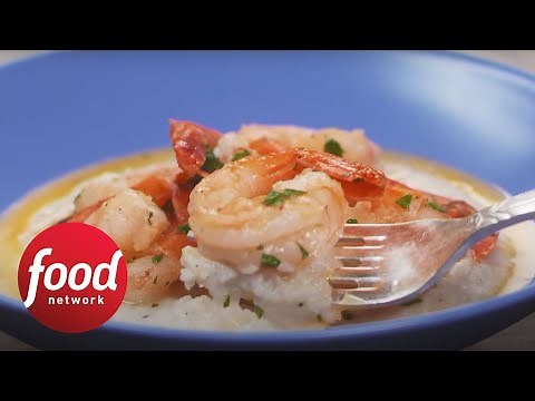 lemon-garlic-shrimp-and-grits-food-network-youtube image