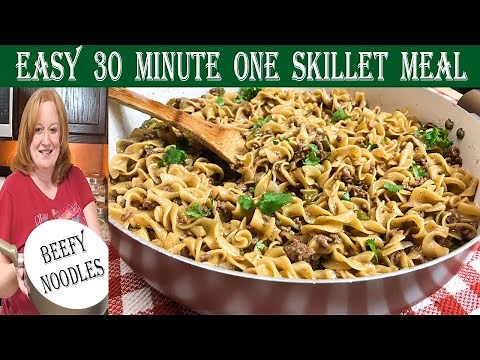 one-skillet-beefy-noodles-30-minute-easy image