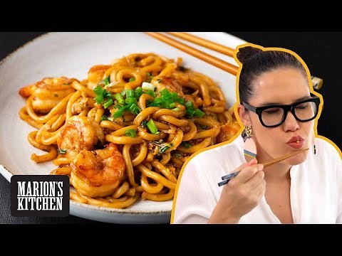 15-minute-garlic-shrimp-udon-noodles-marions-kitchen image