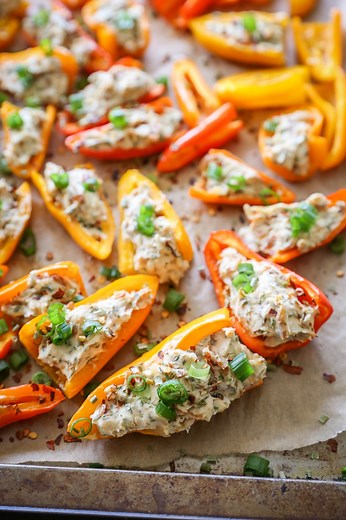 cream-cheese-stuffed-baby-bell-peppers-the-roasted-root image