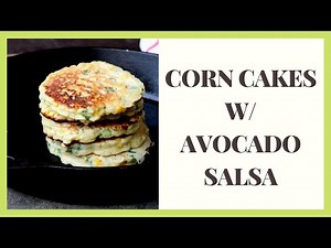 corn-cakes-with-avocado-salsa-vegetarian image