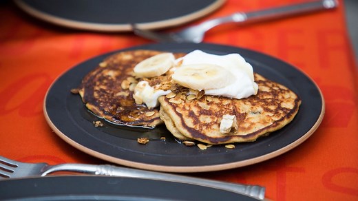 banana-granola-pancakes-recipe-todaycom image