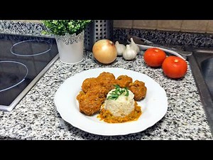 albndigas-de-carne-con-arroz-meatballs-with-rice image