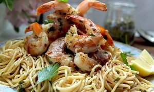 prosciutto-wrapped-shrimp-scampi-laura-in-the-kitchen image