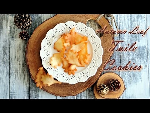 how-to-make-autumn-leaf-tuile-cookies-youtube image