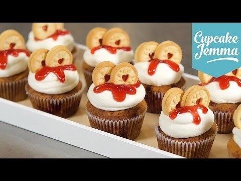 how-to-make-a-jammie-dodger-cupcake-cupcake image