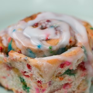 tasty-vegetarian-rainbow-sprinkle-cinnamon-rolls image