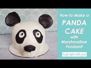 how-to-make-a-panda-cake-with-marshmallow-fondant image
