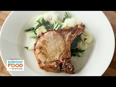 soy-ginger-pork-chops-with-stir-fried-bok-choy-youtube image