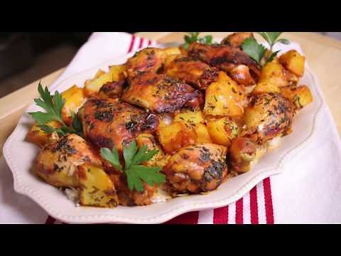 how-to-make-oven-baked-chicken-potatoes-assyrian image