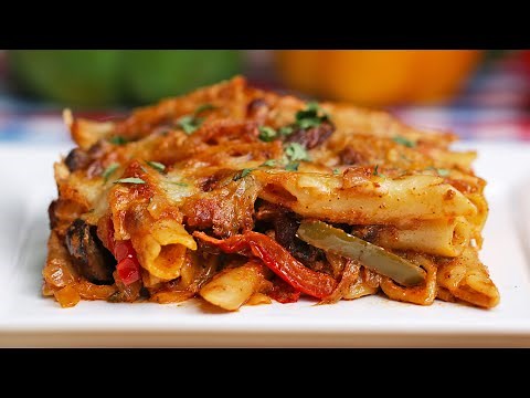 fajita-pasta-bake-youtube image