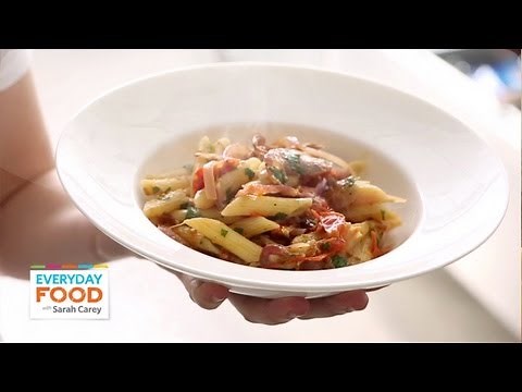 roasted-tomato-and-pancetta-penne-everyday-food image