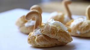 gourmet-cream-puff-swans-recipe-tastingtablecom image
