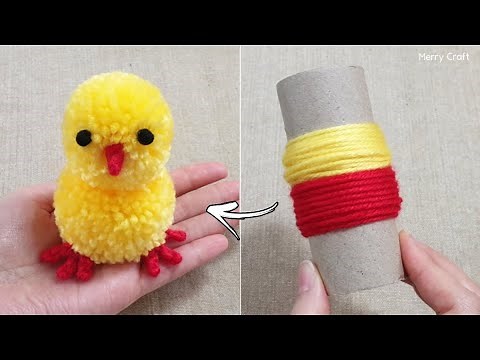 super-easy-pom-pom-chicken-making-idea-with-woolen-youtube image