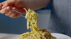 pasta-with-15-minute-garlic-oil-and-anchovy-sauce image