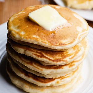 coconut-pancake-recipe-with-homemade-coconut-syrup image