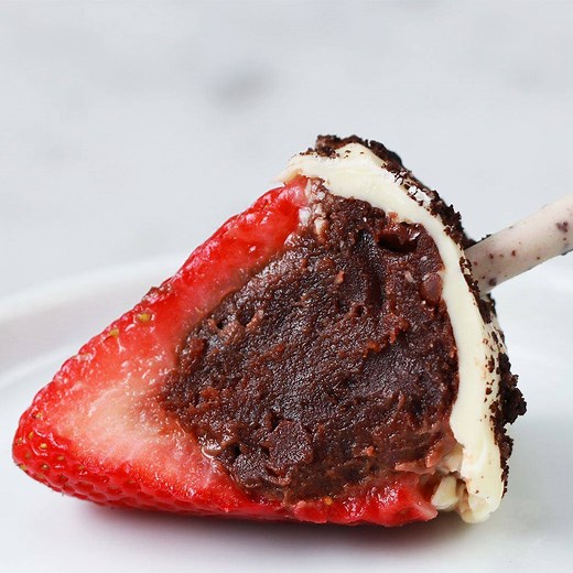 tasty-brownie-truffle-stuffed-strawberry-pops image