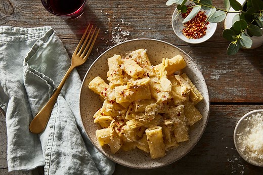 pasta-with-marinated-artichoke-sauce-food52 image