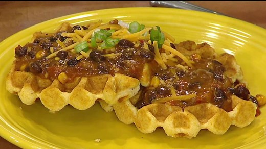 cornbread-waffles-with-chili-and-cheese-today image