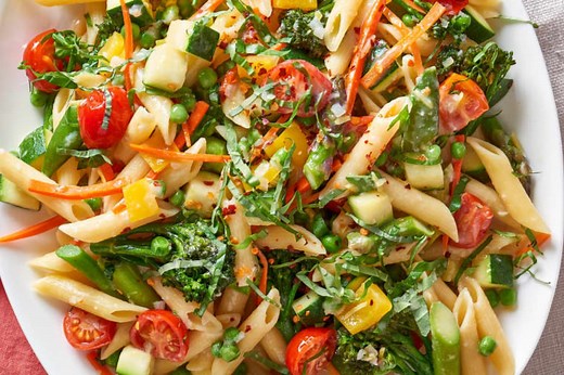 one-pot-pasta-primavera-recipe-with-fresh-vegetables image